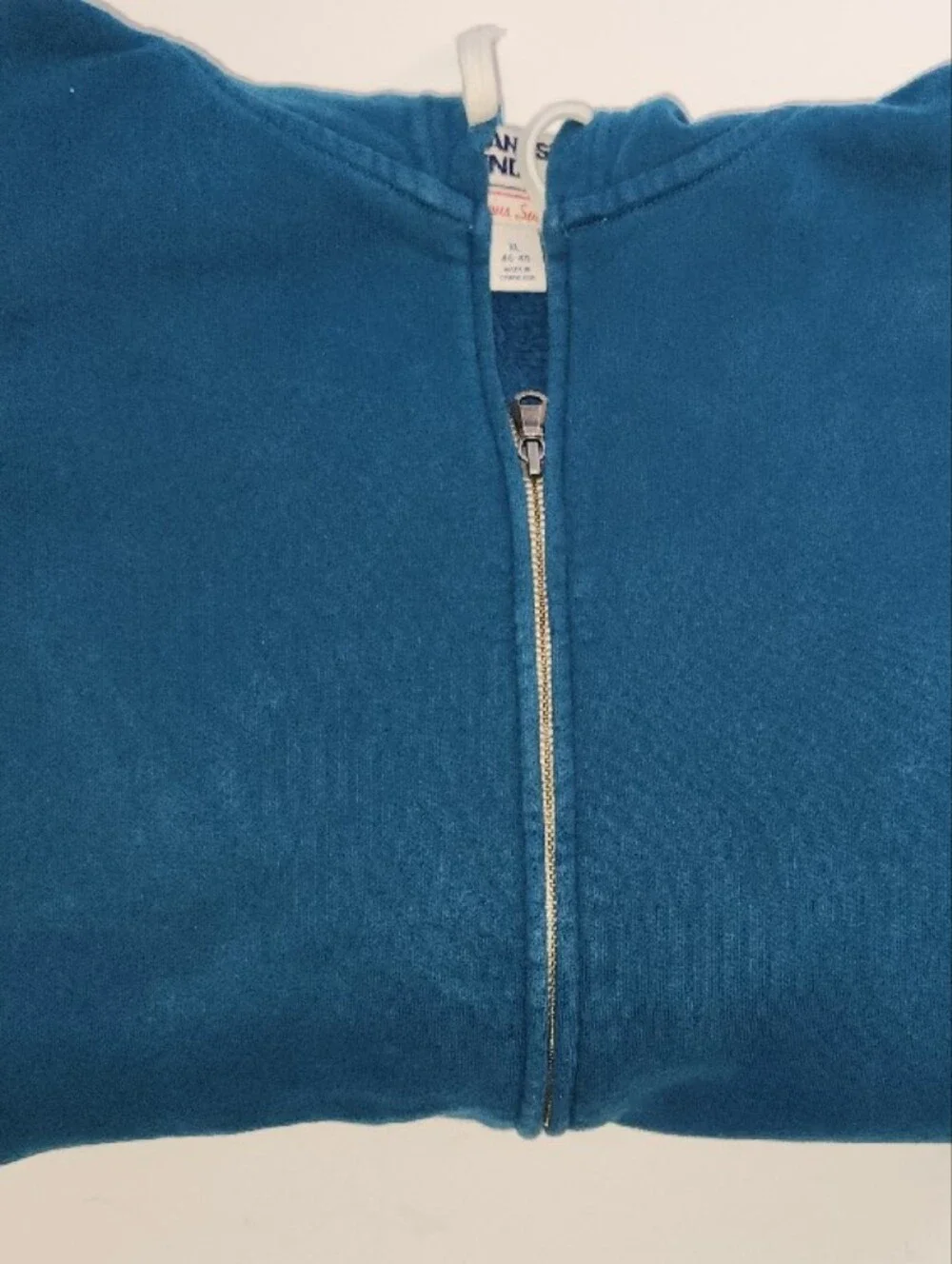Lands' End Teal Blue Mens XL Zip-Up Hoodie